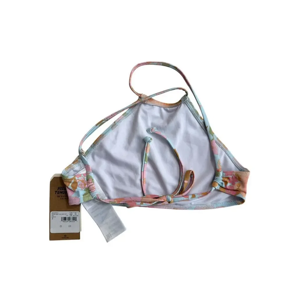 Billabong Girls Multi Blown Away Volley High Neck Swim Set Size 7